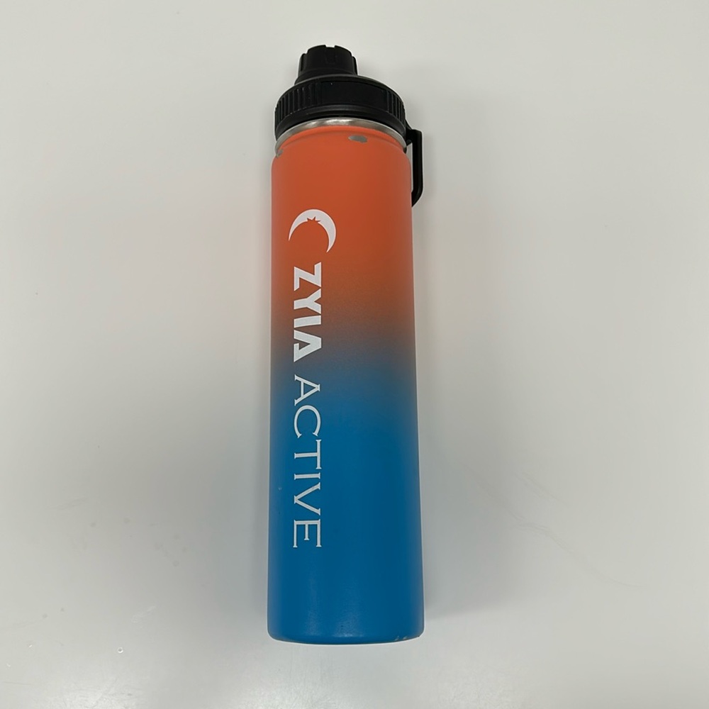 Zyia stainless steel water bottle 710ml orange/blue